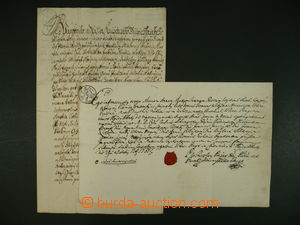 105777 - 1751 AUSTRIA  comp. 2 pcs of documents with žádostmi about