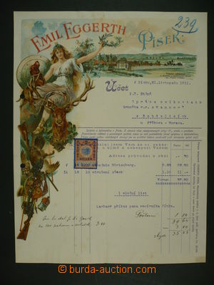 105783 - 1911 AUSTRIA-HUNGARY / PÍSEK  decorative heading invoice we