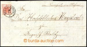 105798 - 1850 skládaný dopis vyfr. zn. I. emise 3Kr (s horním okra