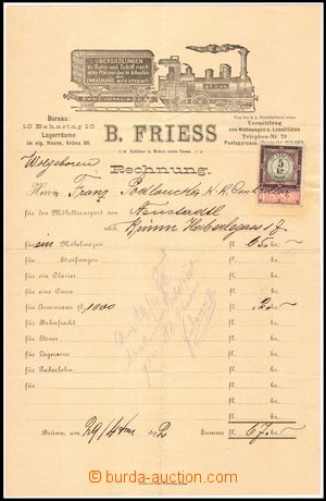 105814 - 1892 RAKOUSKO-UHERSKO / BRNO  soukromý nákladní list pře