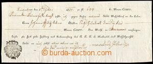105830 - 1802 AUSTRIA  filled pre-printed due bill on/for 634Zl, date