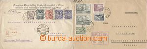 105834 - 1922-39 comp. 2 pcs of Reg letters to Czechoslovakia and to 