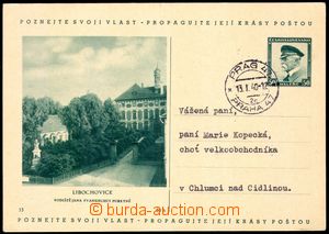 105952 - 1940 souběžná čsl. dopisnice CDV69/53A LIBOCHOVICE, modr