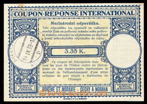 106005 - 1939 CMO1, mezinárodní odpovědka s1 raz., DR HRONOV/ 14.I