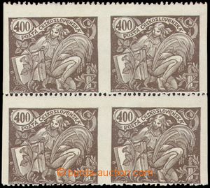 106031 -  Pof.167A ST, 400h brown, line perforation 13¾;, block 