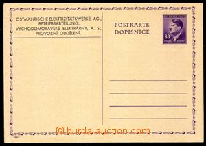 106056 - 1942 CDV16 with  black two-sided additional-printing sender 