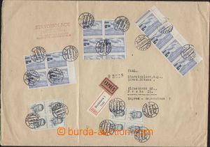 106157 - 1953 firemní R+Ex-dopis vyfr. zn. Pof.L30 9x, KD L30 2x, KH