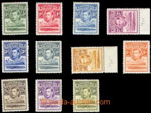 106182 - 1938 Mi.18-28, George VI., catalogue value for hinged 90€