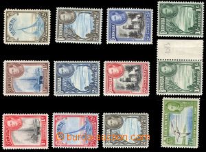 106184 - 1938 Mi.101-110, George VI., set 12 pcs of stamps, various s