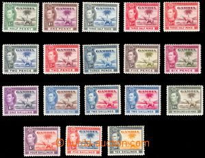 106190 - 1938 Mi.123-138, Elephant and George VI., 2x various shades,