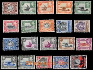 106202 - 1938 Mi.52-71, Krajinné motivy a Jiří VI., kat SG £3