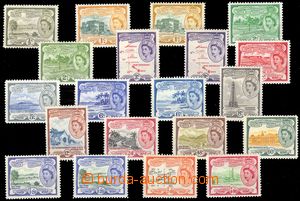 106221 - 1954 Mi.113-127, Alžběta II., série 20ks známek, různé