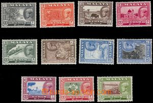 106273 - 1957 Mi.83-93, Sultan Tengku Badlishah, c.v.. 110€