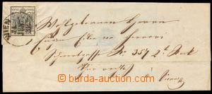 106283 - 1850 skládaný přebal dopisu (malý formát) vyfr. zn. Mi.