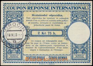 106305 - 1933 CMO2, international reply coupon, L CDS OTROĆÍN / LAN