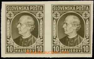 106340 - 1939 Alb.NZ26, Hlinka 10h olivová, 2-páska, nezoubkované 