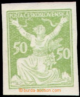 106395 -  Pof.156N, 50h green, imperforated, exp. by Gilbert., Tri, c
