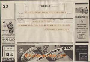 106405 - 1935 advertising telegram Čerekla  No.23 (print 769č IV-19