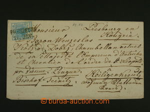 106424 - 1850 ŠLECHTICKÁ KORESPONDENCE, I. emise, dopis do Prahy na