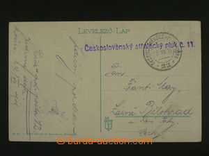 106430 - 1919 Čs. střelecký pluk č.11, modré řádkové razítko