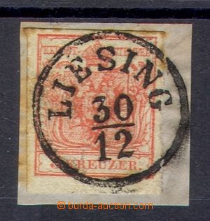 106448 - 1850 I. emise, Mi.3 3Kr červená, jednokruhové razítko LI