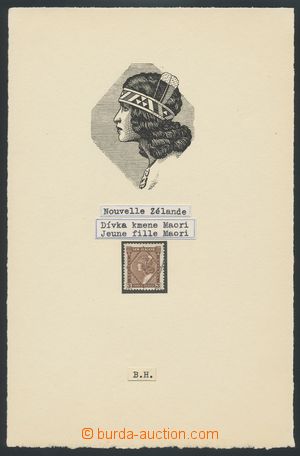 107074 - 1935 NEW ZEALAND   Mi.194, rytecká liniová rozkresba portr