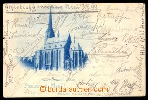 107694 - 1899 ATHLETICS  postcard (Plzeň) sent from Athletického me