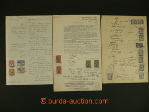 108086 - 1930-38 PRUSKO, SASKO  sestava 3ks listin, hezké frankatury