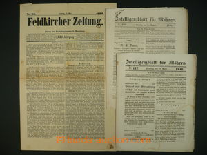 108131 - 1845-96 sestava 3ks novin, 2x Intelligenzblatt für Mähren,