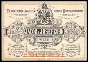 108162 - 1882 VSETÍN  advertising card f. Jacob & Joseph Kohn, const