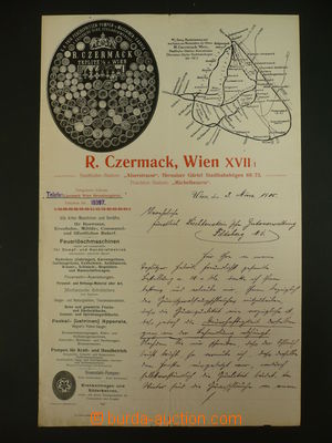 108218 - 1905 hlavičkový účet fy Czermak, Teplice a Wien, adresá