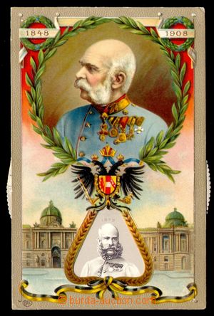 108226 - 1908 FRANZ JOSEF I., jubilejní litografická koláž, obsah