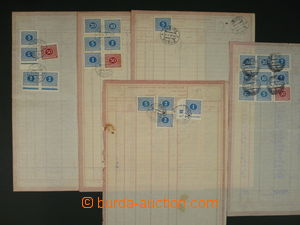 108280 - 1938 sestava 5ks Doručovek šekových poukázek formátu A4