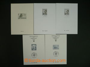 108316 - 1995-2000 comp. 5 pcs of black-prints, PT11a+b, PTM1-2, PT-B