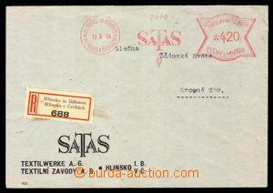 108324 - 1944 R-dopis s OVS HLINSKO/ 19.9.44 SATAS, sazba *4,20, pěk