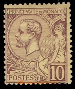 108375 - 1891  Mi.14, Kníže Albert I., hodnota 10c hnědá, kat. 17