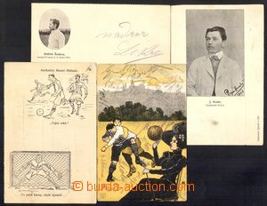 108384 - 1902-06 FOTBAL, sestava 4ks pohlednic s tématem fotbalu, 2k