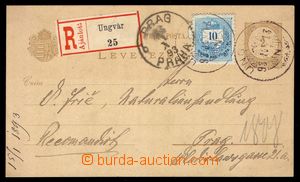 108436 - 1893 Mi.P6, dopisnice 2Kr Psaníčko, zaslaná jako R do Pra