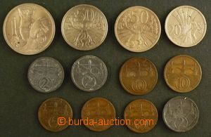 108507 - 1918-38 ČSR I.  sestava 12ks mincí, 2h 1923, 1924, 1925, 5