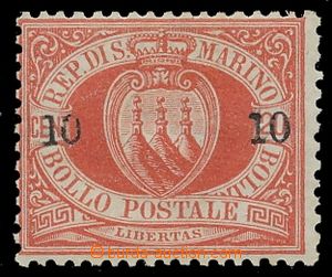 108533 - 1892 Mi.11, postage stmp 10c/20c deep red, c.v.. 300€