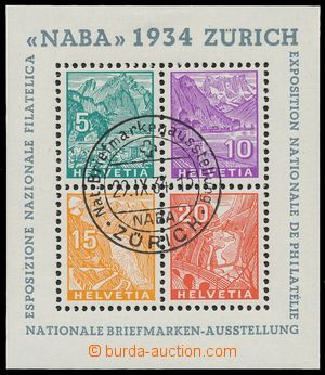 108544 - 1934 Mi.Bl.1, aršík NABA, výstavní PR ZÜRICH/ NABA/ 22.