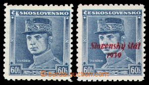 108598 - 1939 Alb.1, modrý Štefánik + Alb.11, Štefánik s přetis