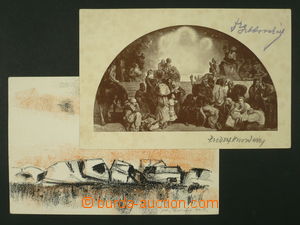 108646 - 1927? BRNO  comp. 2 pcs of Ppc with autographs artists in re