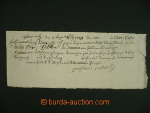 108684 - 1790 RAKOUSKO vypsaná předtištěná směnka na 30Zl, židovský