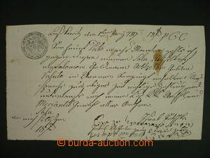 108686 - 1789 RAKOUSKO ručně psaná směnka na 18/6Zl, datovaná 1.3.17
