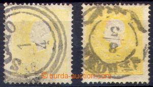 108689 - 1858 The 2nd issue., Mi.6II, 2Sld yellow, comp. 2 pcs of, va