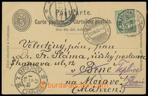 108792 - 1905 Mi.P26, dopisnice 5c černá, dofr. zn. Mi.53, DR SCHAF