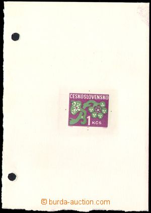 108840 - 1971 PLATE PROOF Pof.D97, Postage due stmp - flowers, master