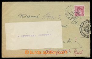 108963 - 1937 DEAD LETTER OFF. BRNO  letter, train post HRUŠOVANY–