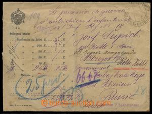 108965 - 1917 valuable letter to Russia, CDS JOSEFOV, on reverse seal